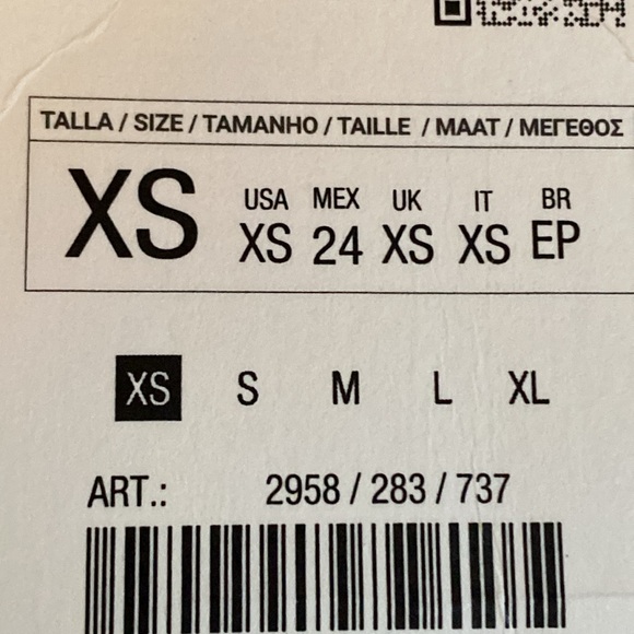 NWT. Zara ZW Collection Brown/Gray-Brown Embroidered Pants. Size XS. - Picture 9 of 11